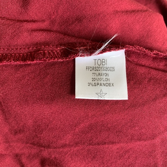 TOBI wine/maroon skater sweetheart mini dress - Picture 9 of 10